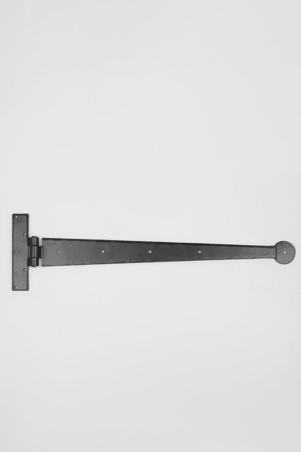 G Decor 18" Coinbase Hand Forged T Hinges Pair In Black Finish