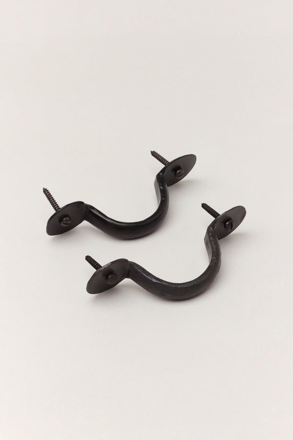 G Decor 4" Coinbase Hand Forged Pull Handles In Beeswax And Black Finish Beeswax