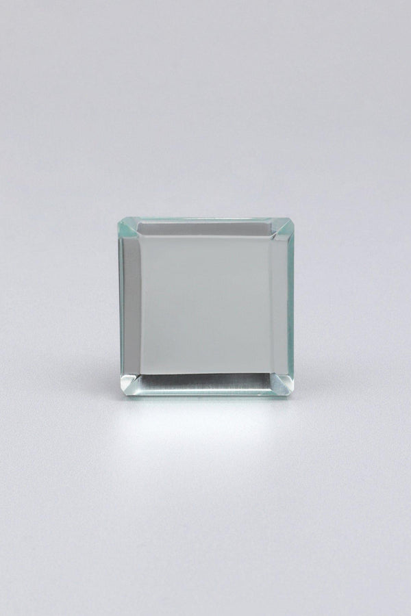 G Decor Alma Crystal-Clear Mirrored Glass Drawer And Cabinet Knobs Square