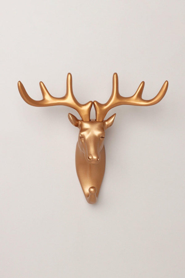 G Decor Animal Bronze Gold Wall Hooks Wildlife Coat & Towel Holders For Wall Décor Deer