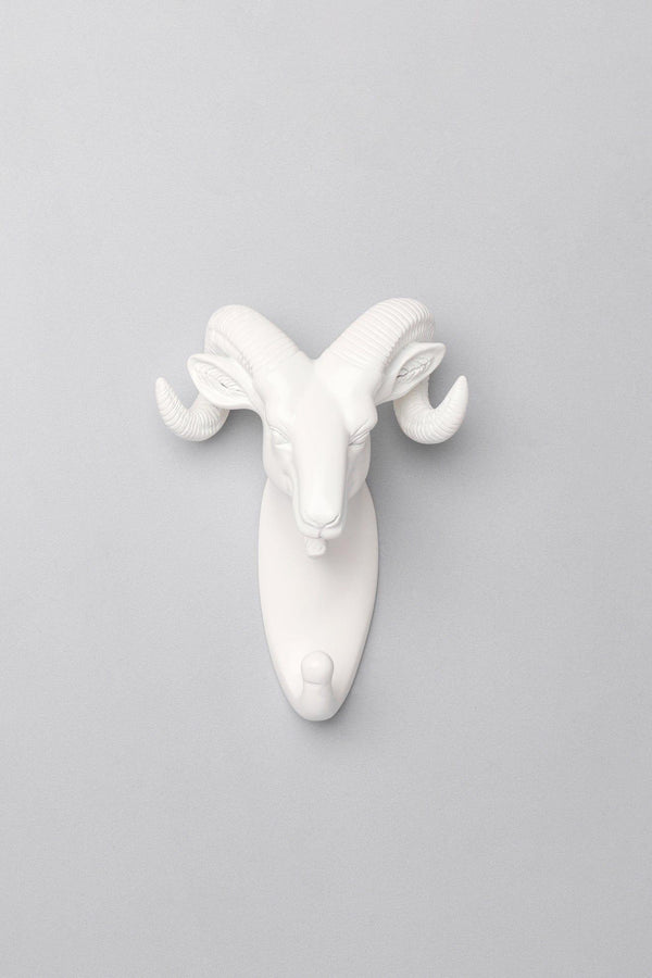 G Decor Animal White Wall Hooks Wildlife Coat & Towel Holders For Wall Décor Deer