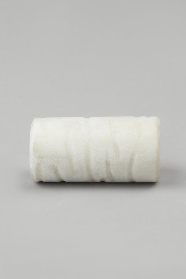 G Decor Bianca Estella Handcrafted Marble Hammered With Brass Pull Knob Hammered With Brass