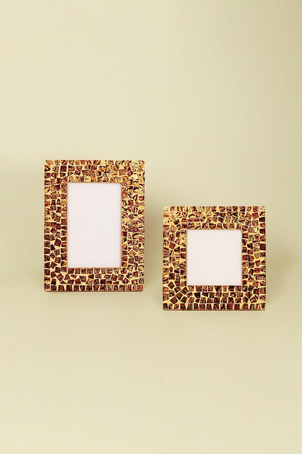 G Decor Canyon Handmade Glass Mosaic Photo Frame Rustic Earth Spirit Picture Display Small