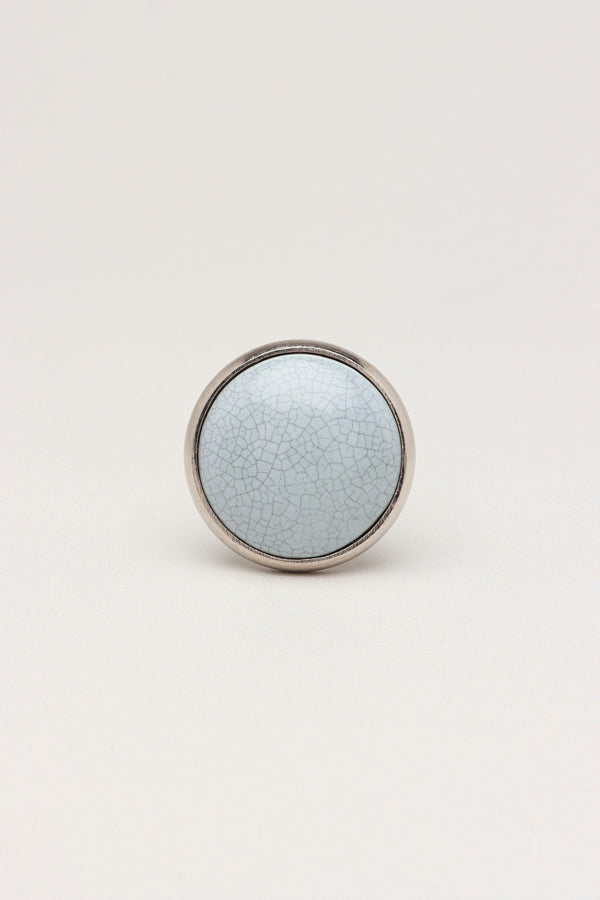 G Decor Charming Crackle Glazed Door Knobs With Chrome Base Cream