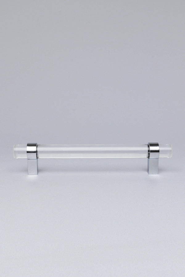 G Decor Clear Glass Cabinet Bar Handles With Chrome Finish 50 Mm