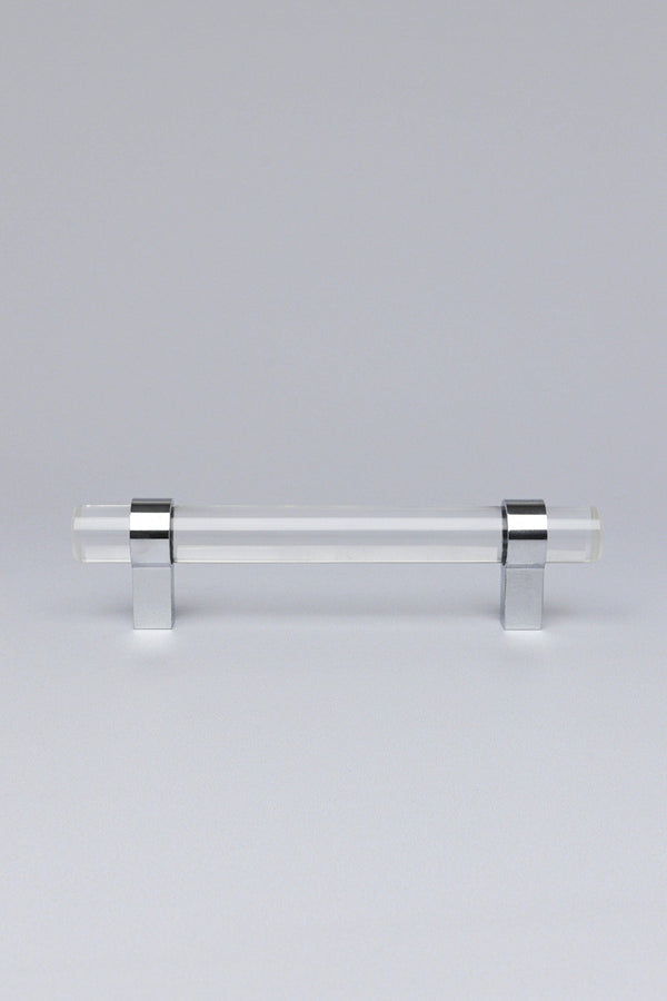 G Decor Clear Glass Cabinet Bar Handles With Chrome Finish 50 Mm