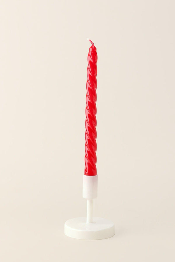 G Decor Coraline Rouvière Set Of 2 10 Or 20 Crimson Red Twisted Dinner & Taper Candles Set Of 2