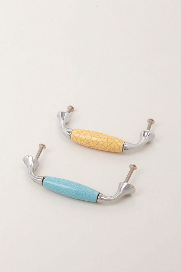 G Decor Crackle Ceramic Door Handles Cupboard Pulls Handles