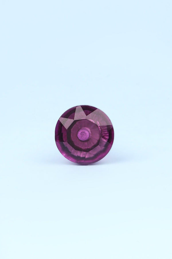 G Decor Crystal Handcrafted Coloured Faceted Glass Cupboard Door Knob Handle (22mm) Purple