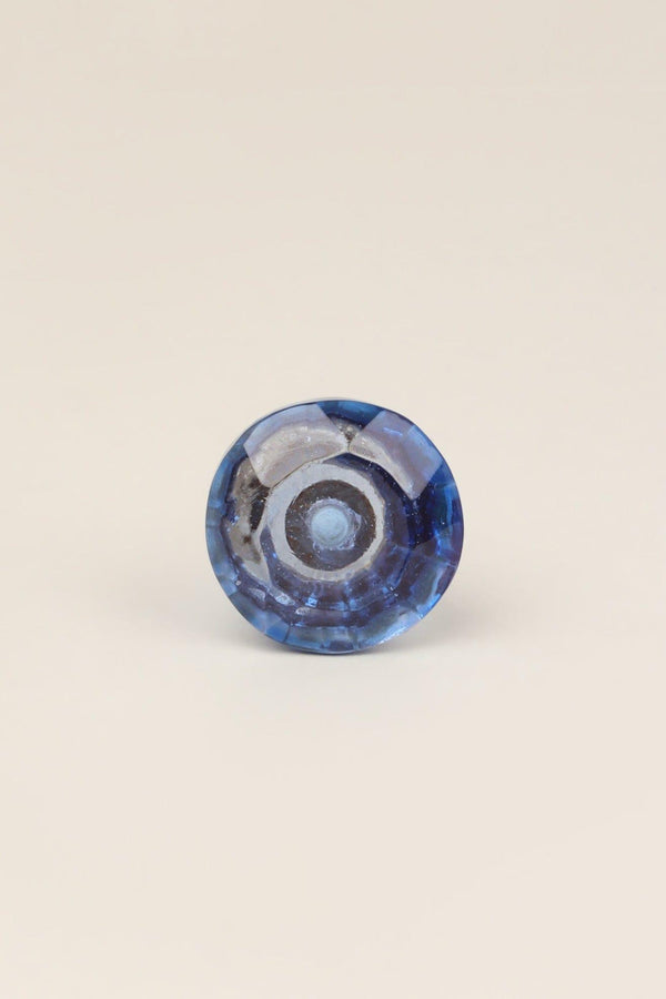 G Decor Crystal Handcrafted Coloured Faceted Glass Cupboard Door Knob Handle (32mm) Orange