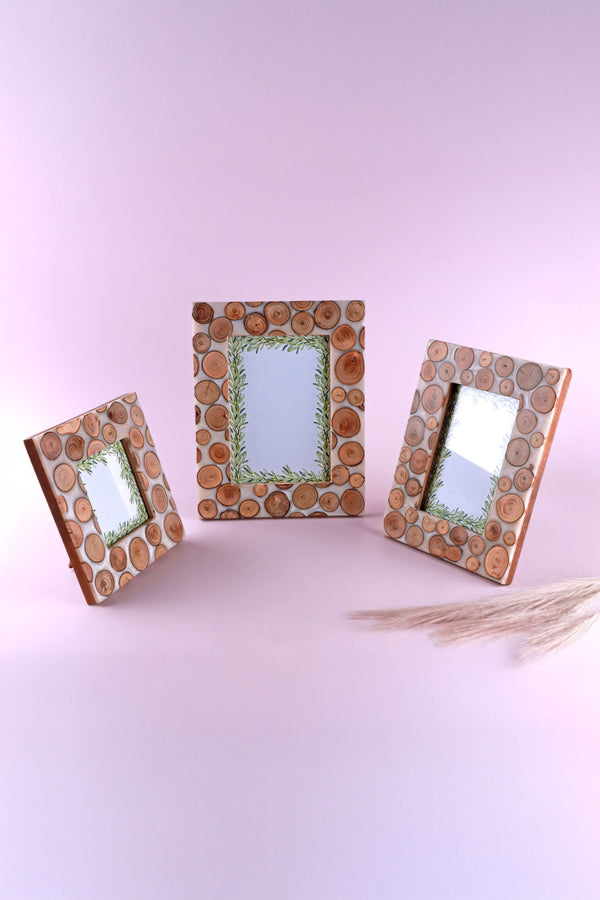 g decor Dalarna Tree Line Handcrafted Photo Frame Natural Swedish Forest-Inspired Picture Display Small