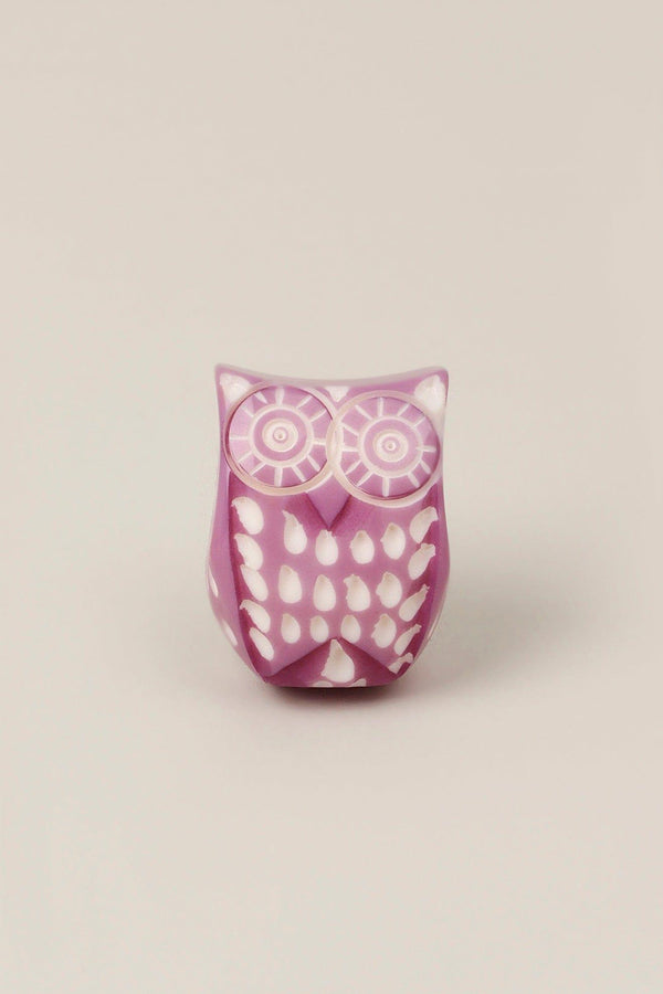 G Decor Designer Hand-Engraved Resin Owl Cabinet Knob Unique In-House Twist On A Classic Grey