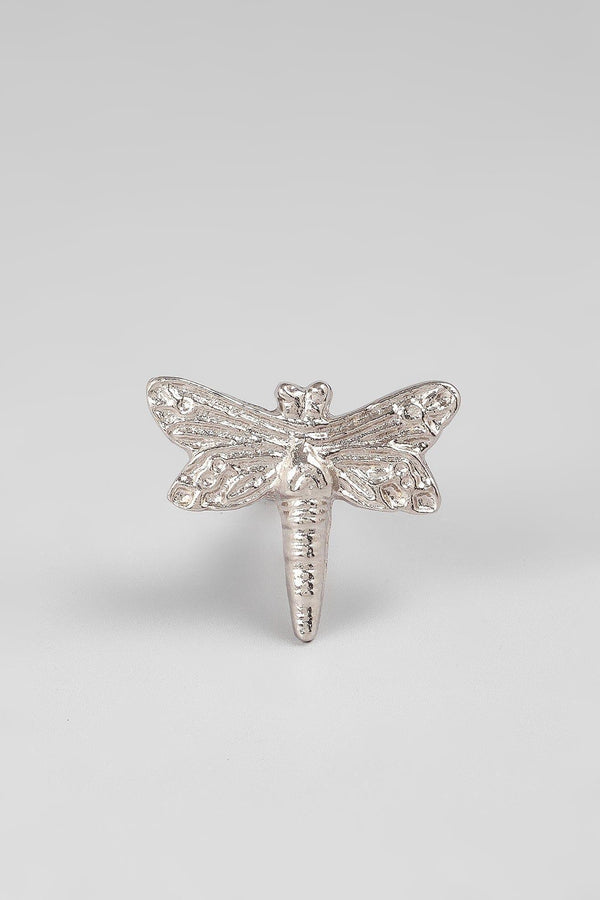 G Decor Designer Handcrafted Dancing Wings Dragonfly Cupboard & Drawer Handle Silver