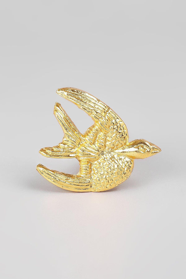 G Decor Designer Handcrafted Free-Spirited Bird Swallow Cupboard & Drawer Handle Silver