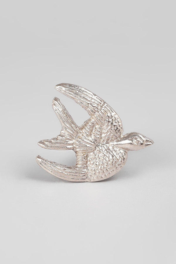 G Decor Designer Handcrafted Free-Spirited Bird Swallow Cupboard & Drawer Handle Silver