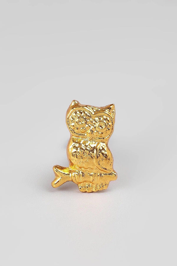 G Decor Designer Handcrafted Nocturnal Grace Owl Cupboard & Drawer Handle Silver