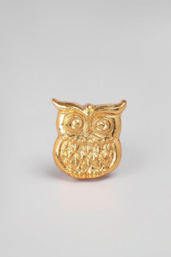 G Decor Designer Handcrafted Owl Cabinet Knob Gold & Silver Drawer Handle Silver