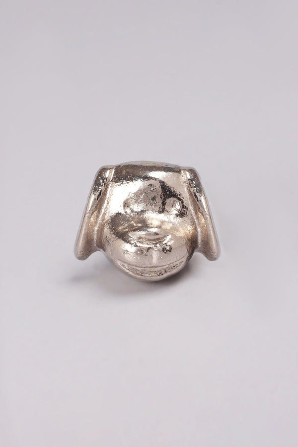 G Decor Designer Handcrafted Playful Puppy Cupboard & Drawer Handle Silver