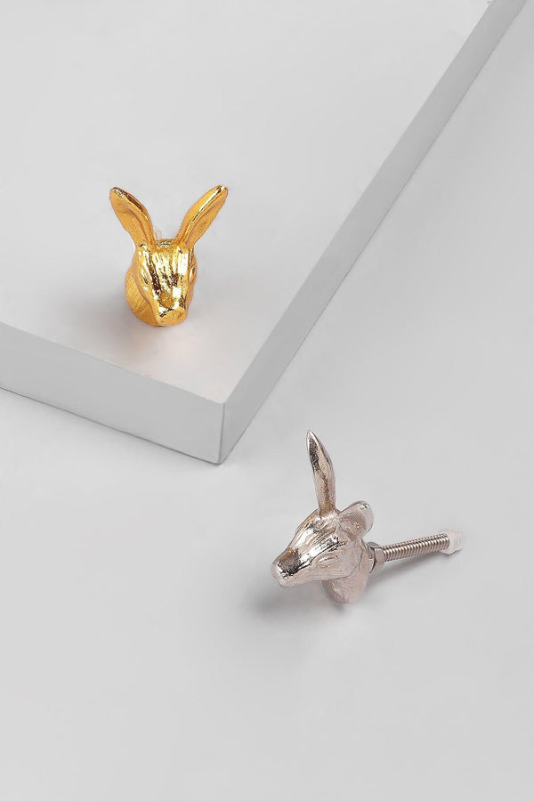 g decor Designer Handcrafted Rabbit Classic Charm Cupboard & Drawer Handle Silver