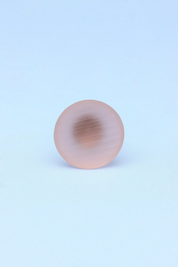 G Decor Desiree Frosted Glass Knobs Ribbed Matte Finish In Pastel Hues Pink