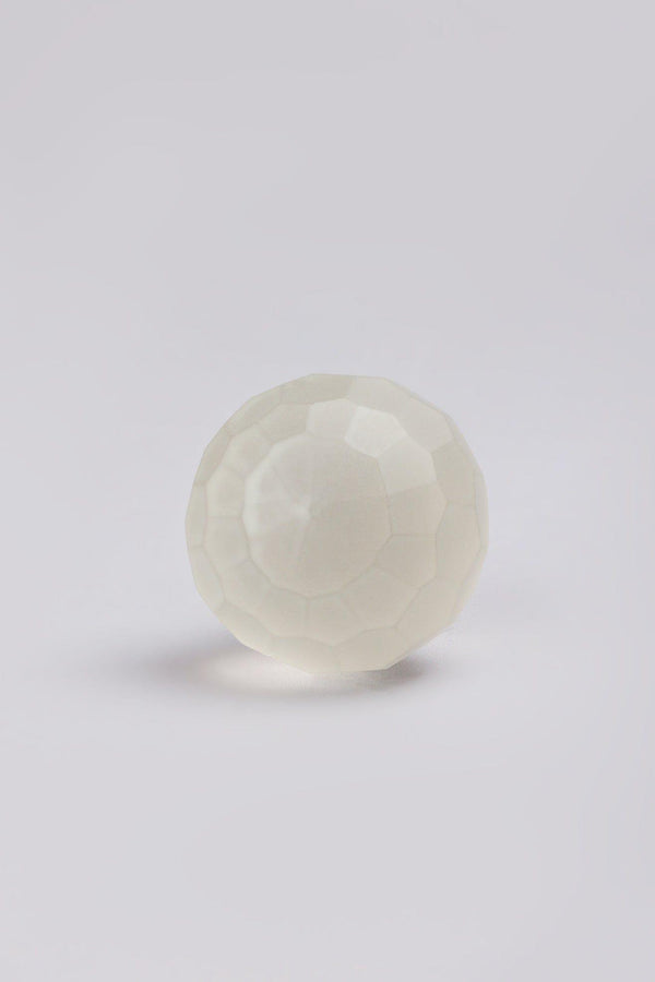 G Decor Diamond Honeycomb Stylish Matt Glass Knob Clear