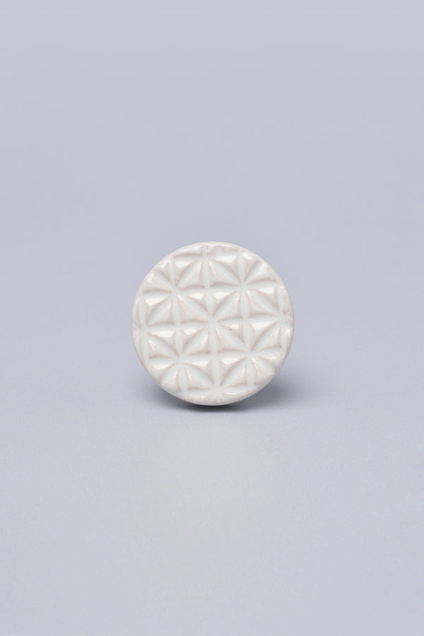 G Decor Divertido Handpainted Ceramic Door Knob In Minimalist Colour Palette Grey