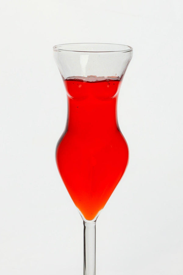 G Decor Elegant Femme Silhouette Glass Chic Drinkware For Champagne & Cocktails Clear