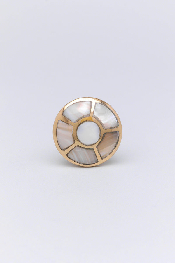 G Decor Elizabeth Mother Of Pearl Gold Brass Cabinet Knob Family Hive
