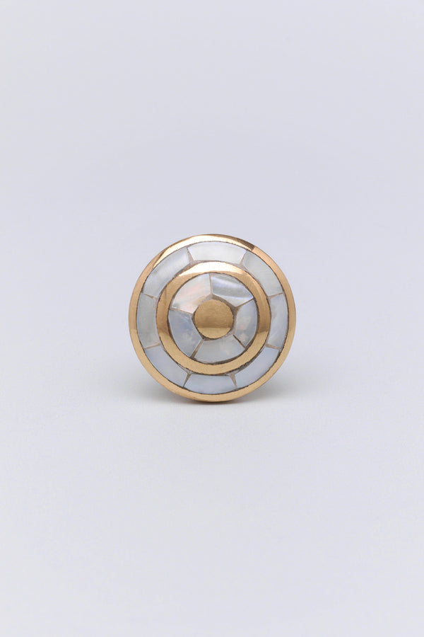 G Decor Elizabeth Mother Of Pearl Gold Brass Cabinet Knob Family Hive