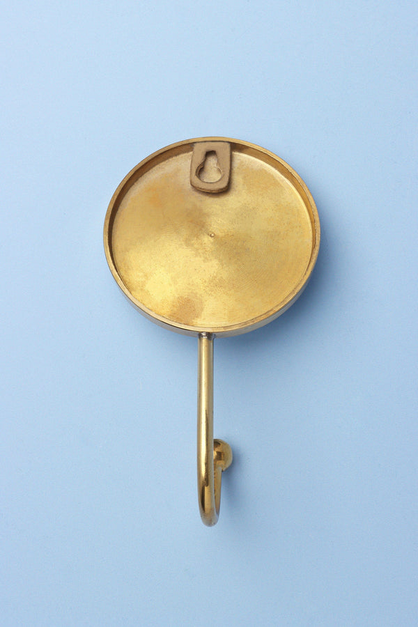 G Decor Elizabeth Mother Of Pearl Handcrafted Wall Hook Petal Inlay Design Brass Hanger Double End