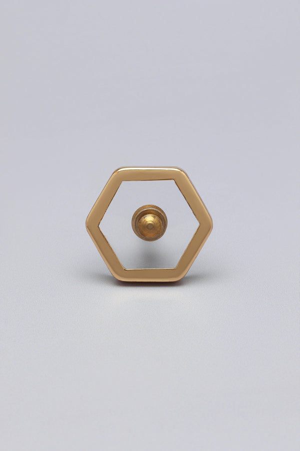 G Decor Elton Transparent Charm Gold & Glass Pull Knobs