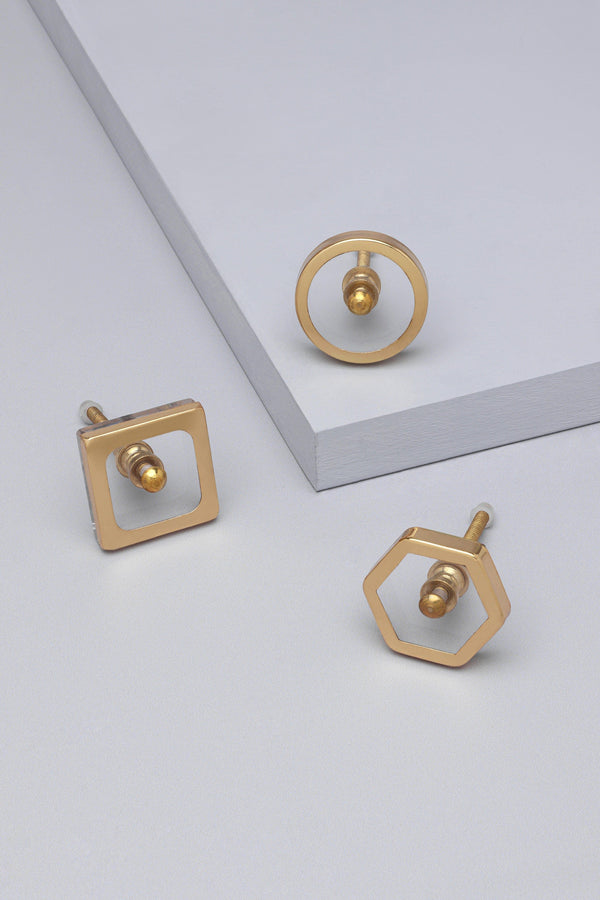 g decor Elton Transparent Charm Gold & Glass Pull Knobs