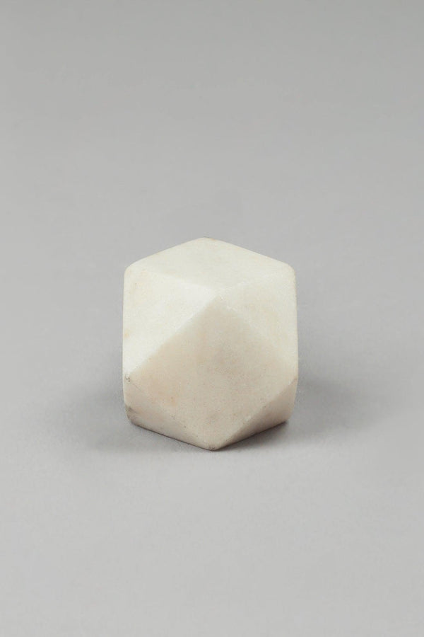 G Decor Estella Handcrafted White Marble Cabinet Pull Knob Hexagon