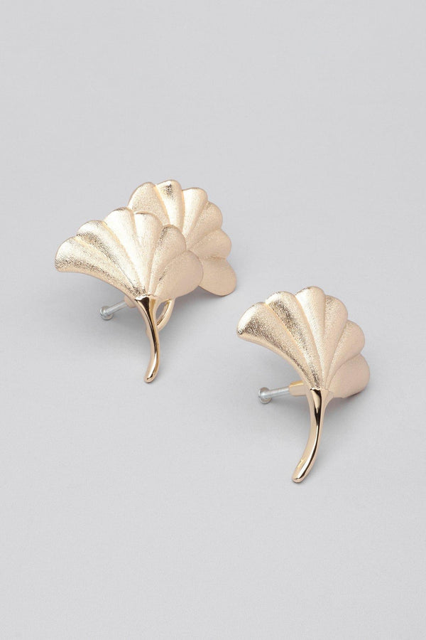 G Decor Fossil Ginkgo Gold Matte Door Knob One Leave