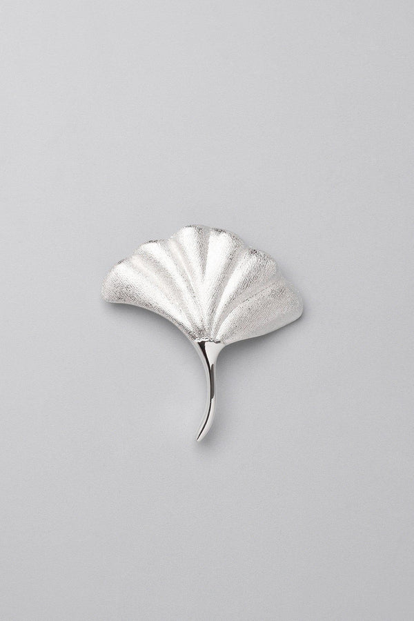 G Decor Fossil Ginkgo Silver Matte Door Knob Silver