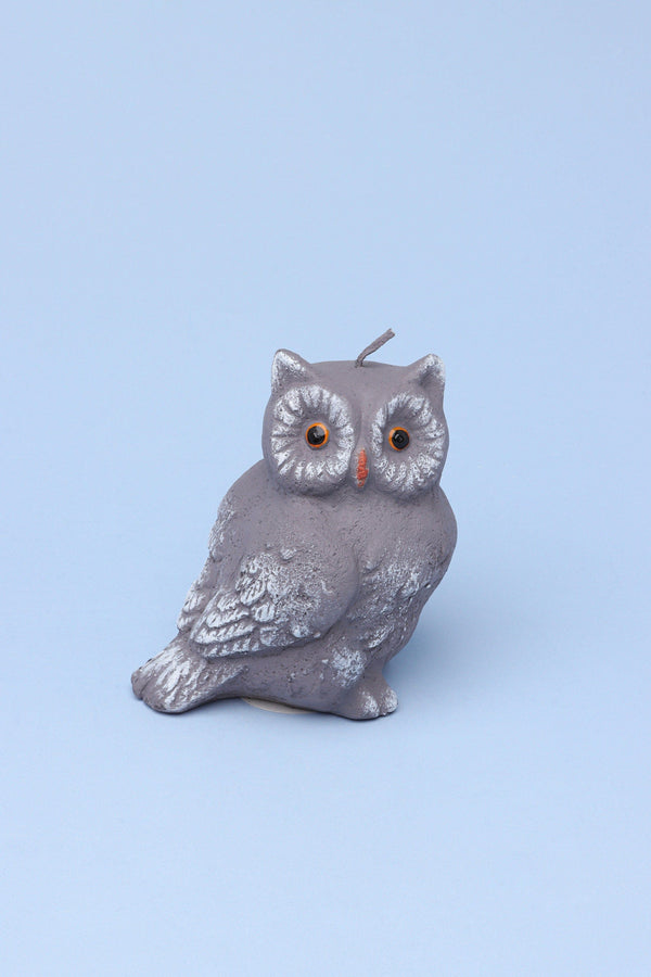 G Decor 3D Owl Figure Pillar Candle
