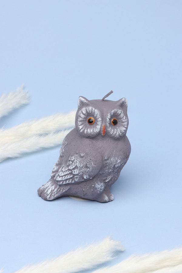 G Decor 3D Owl Figure Pillar Candle