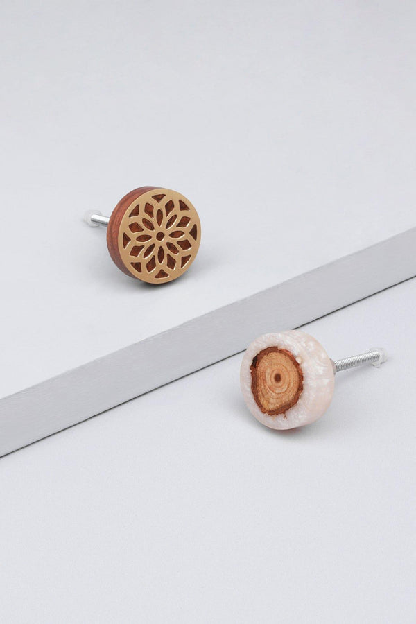 g decor Carved Wooden Charm Knob Pull Handle