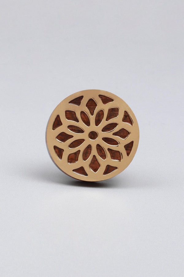 G Decor Carved Wooden Charm Knob Pull Handle