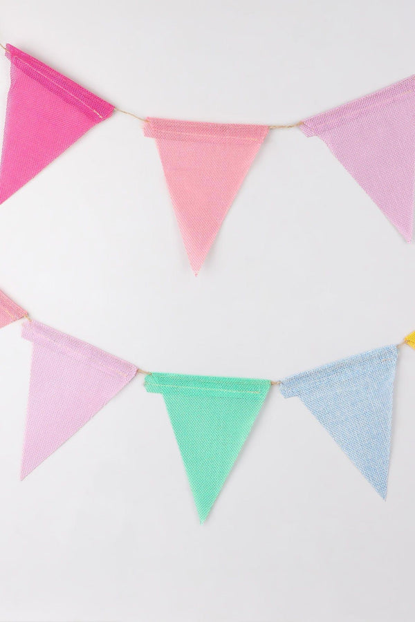 G Decor Colourful Rustic Hessian Bunting