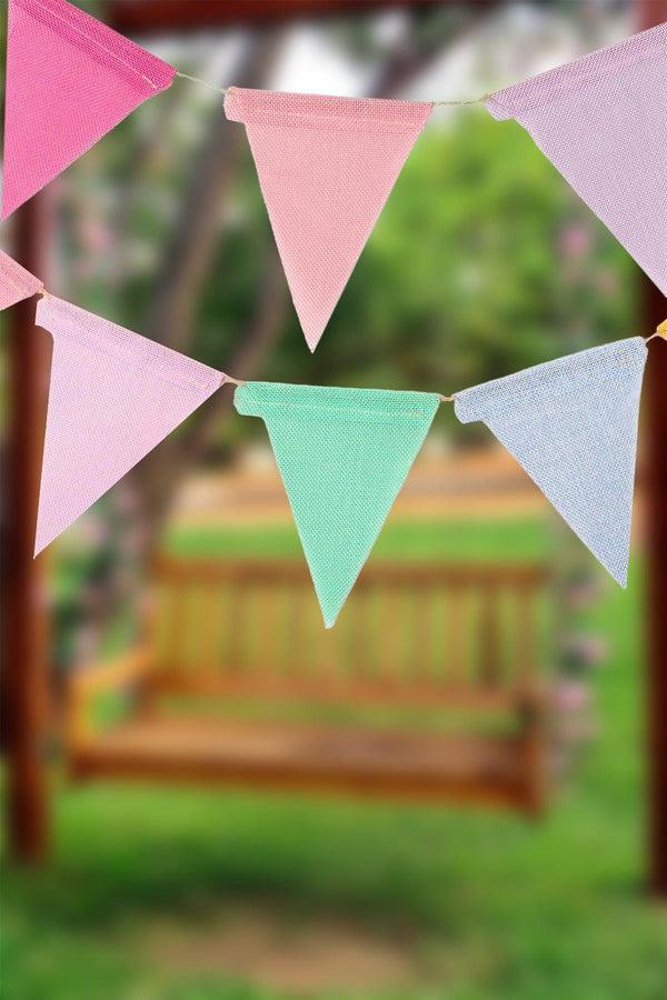 G Decor Colourful Rustic Hessian Bunting