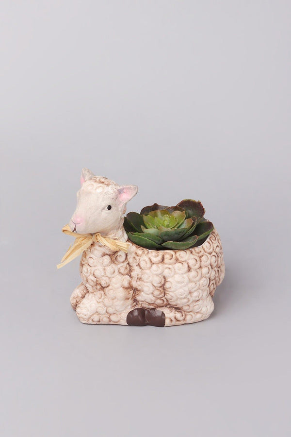 g decor Cute Small Ceramic Sheep Planter