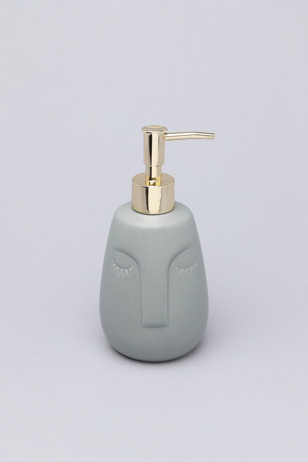 G Decor Grey Art Face Ceramic Bath Accessory Set