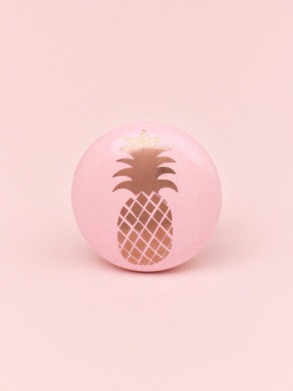 G Decor Happy Pineapple Ceramic Door Knob