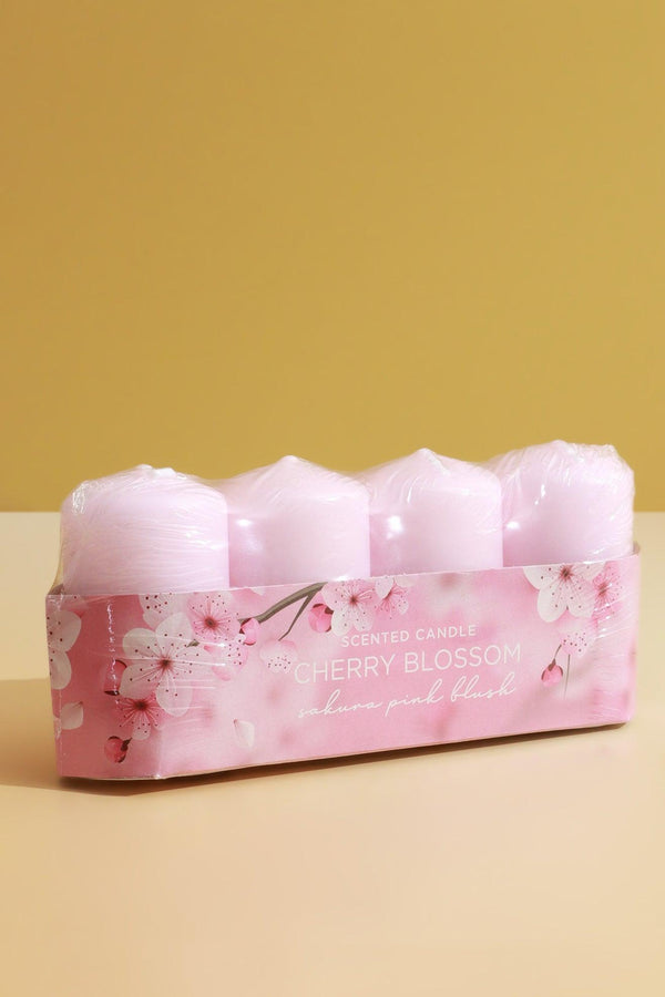 G Decor Pack Of 4 Cherry Blossom Scented Candles