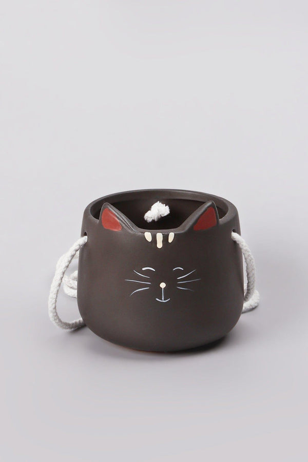 G Decor Quirky Ceramic Hanging Cat Planter