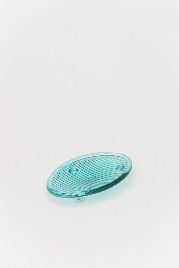 G Decor Three Piece Vienna Blue Glass Bathroom Set