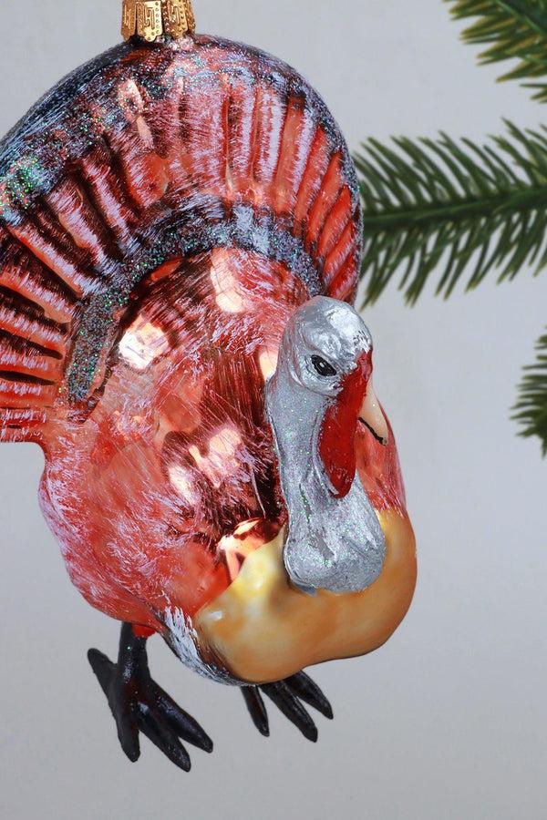 G Decor Turkey Christmas Tree Glass Bauble