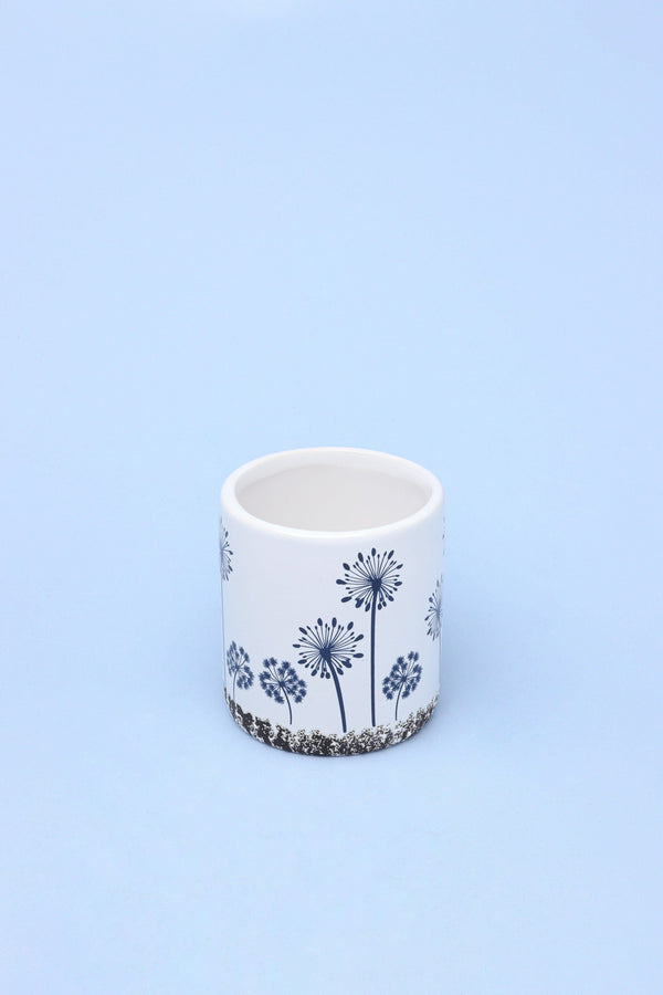 G Decor White And Blue Ceramic Bath Accessory Set