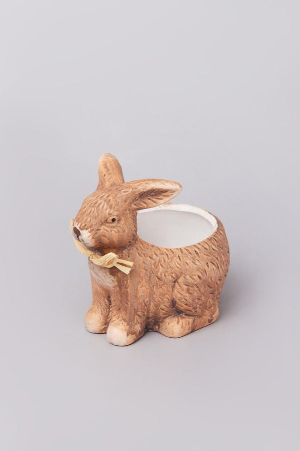 G Decor Wild Ceramic Bunny Planter